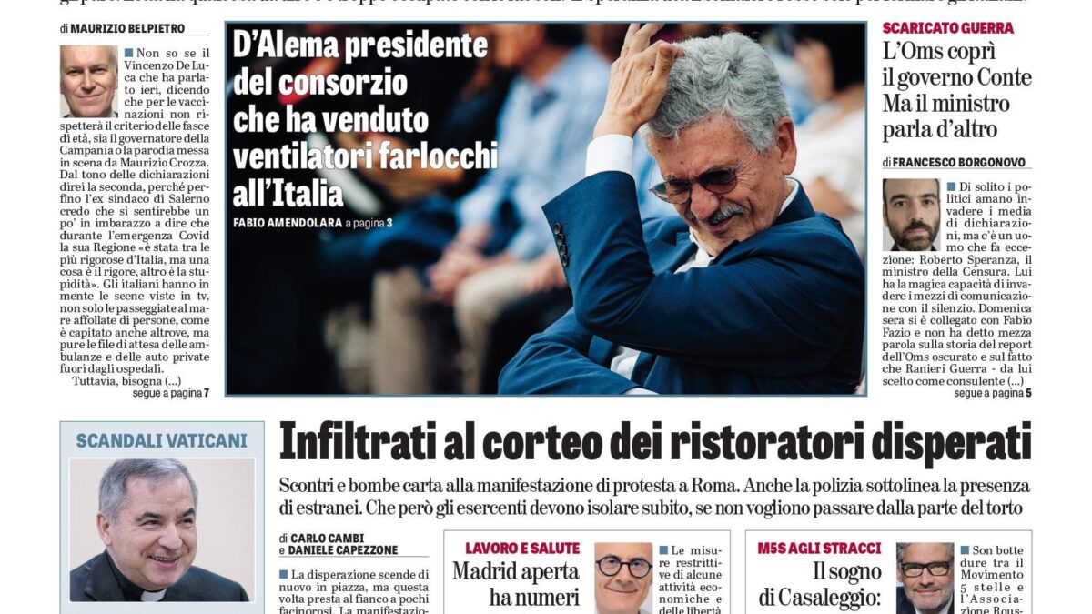 Oggi in edicola