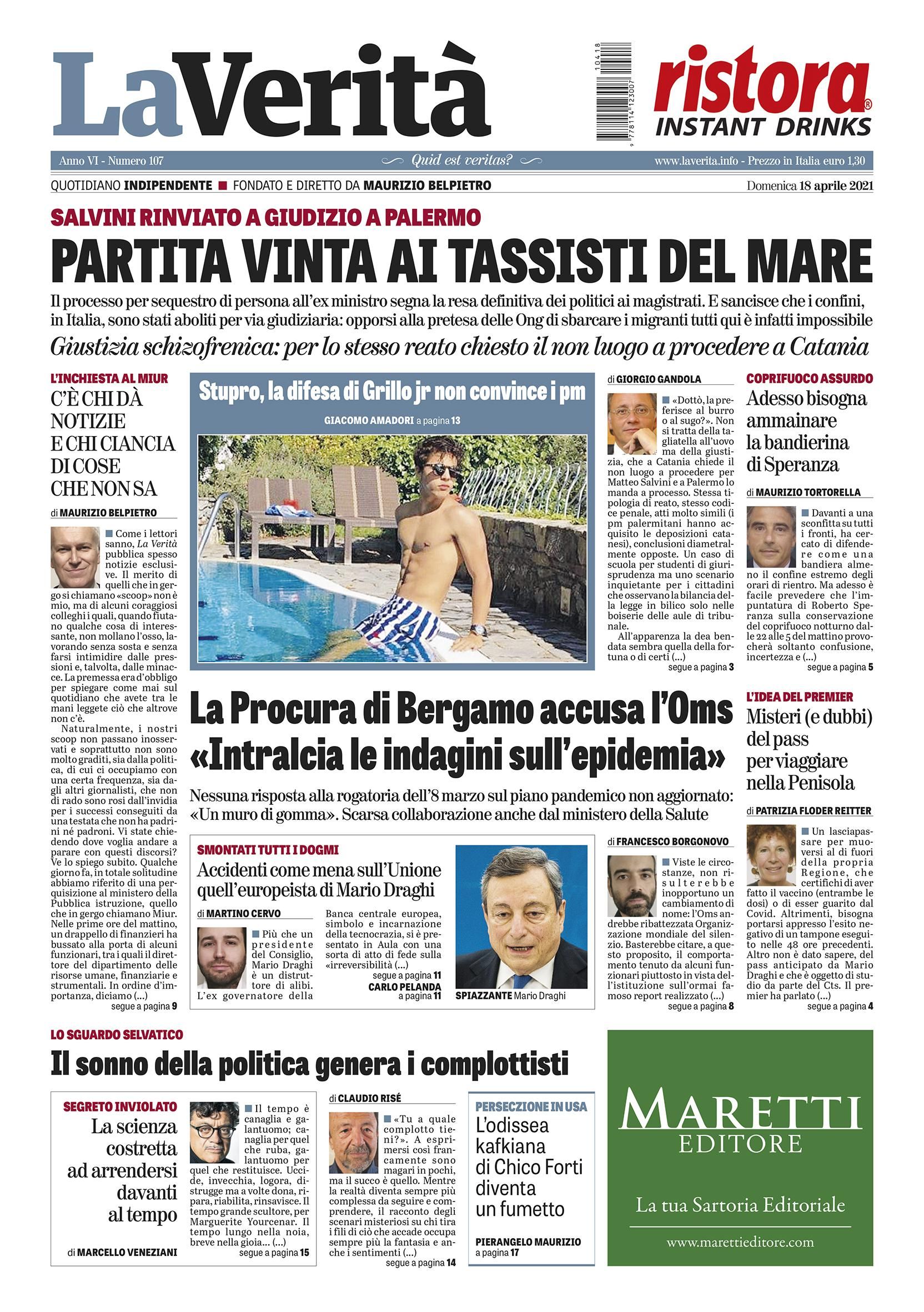 Oggi in edicola
