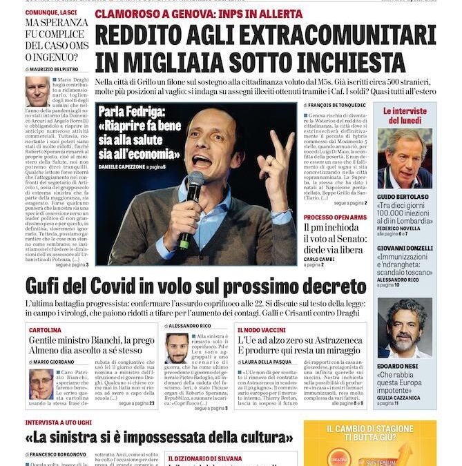 Oggi in edicola