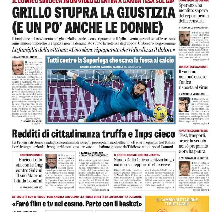 Oggi in edicola