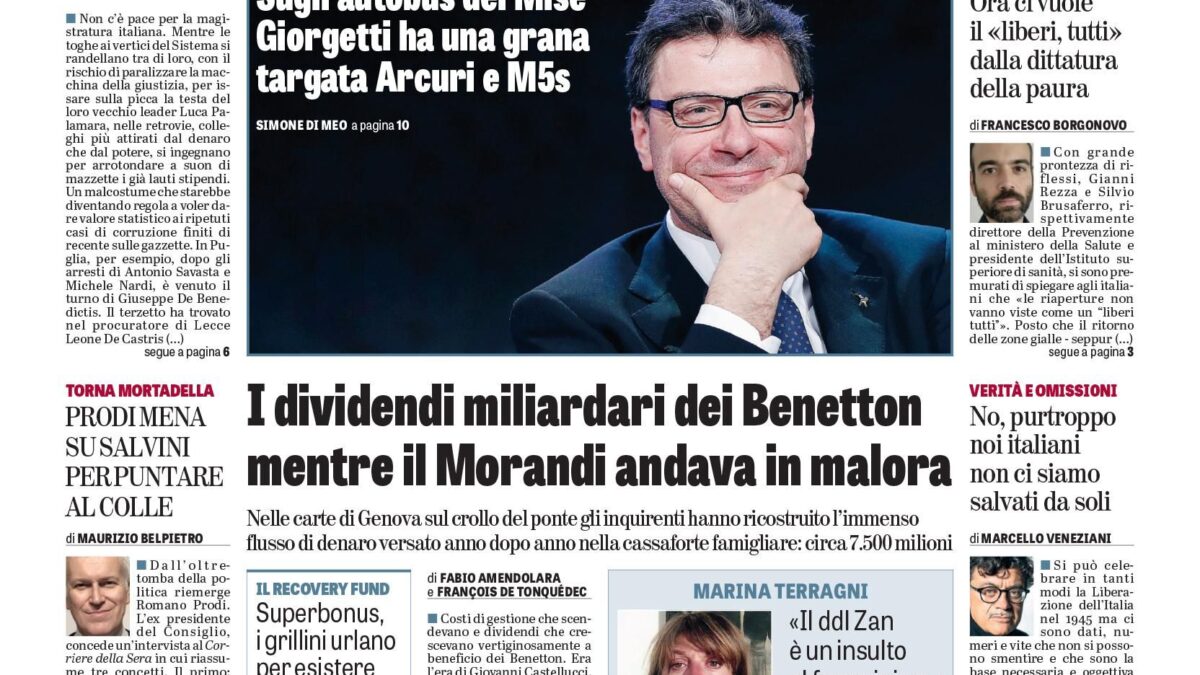 Oggi in edicola