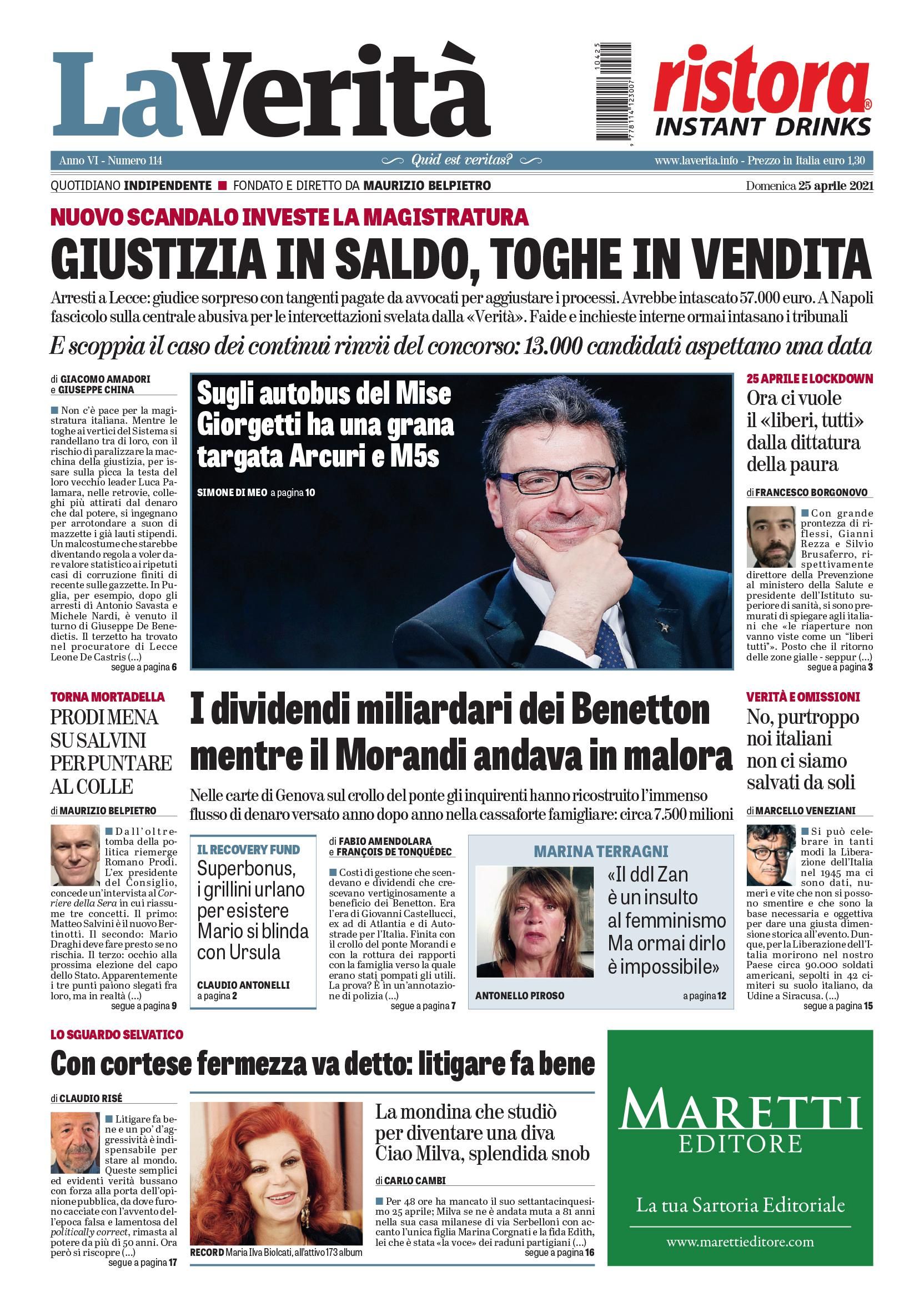 Oggi in edicola