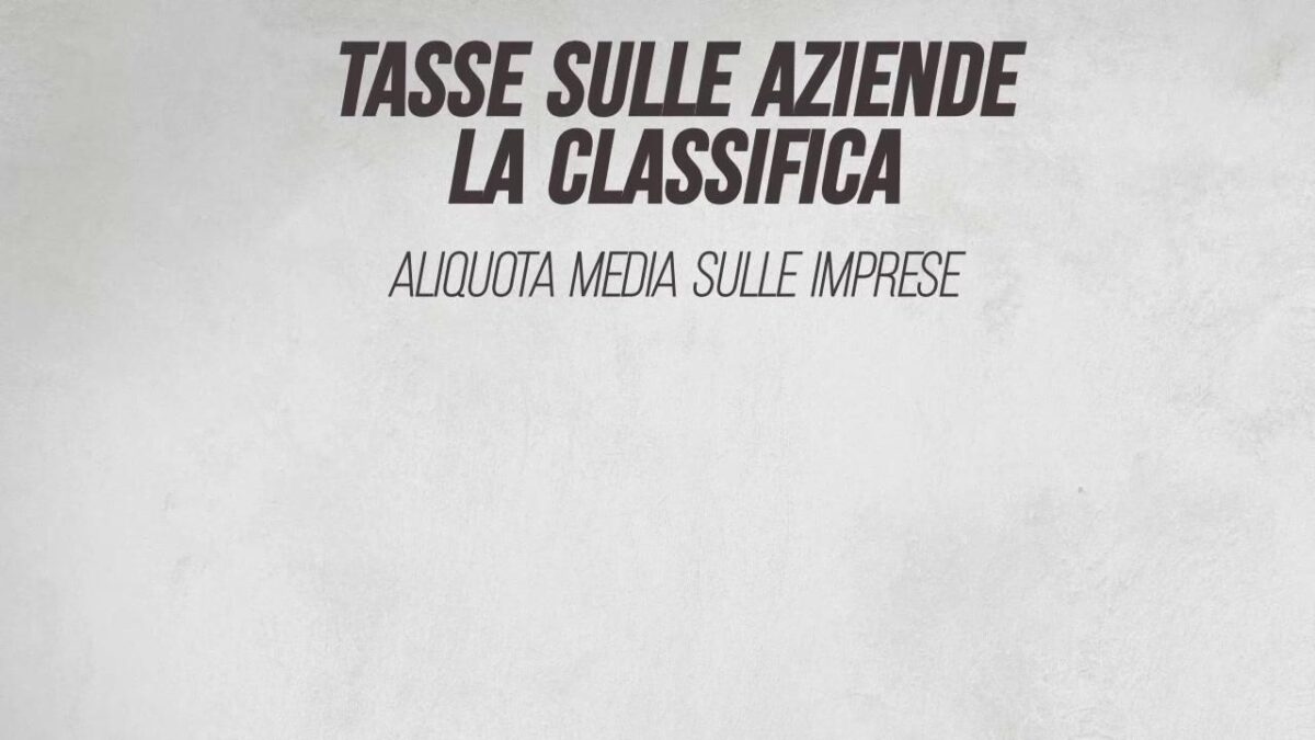 Tasse sulle aziende la classifica mondiale