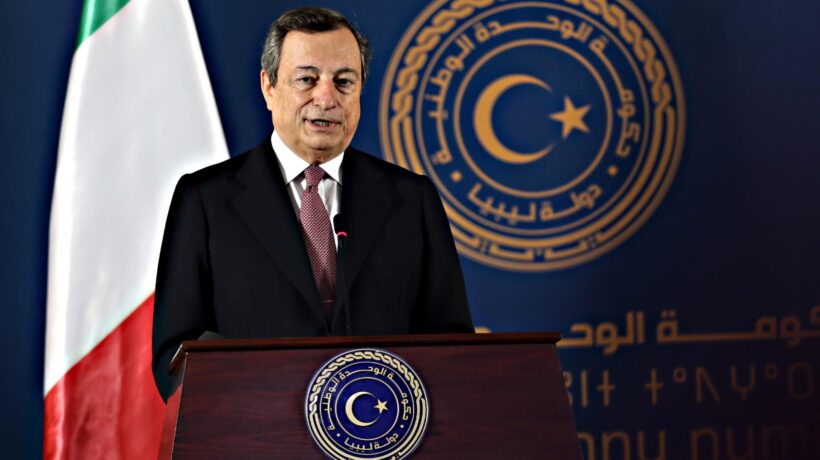 Draghi loda la Guardia costiera libica, cancella Conte e spacca la sinistra