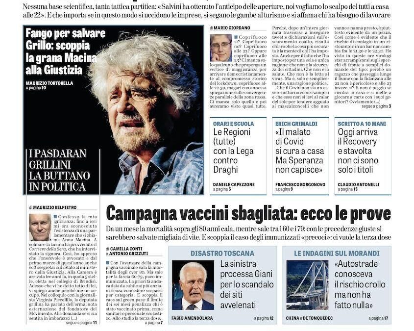 Oggi in edicola