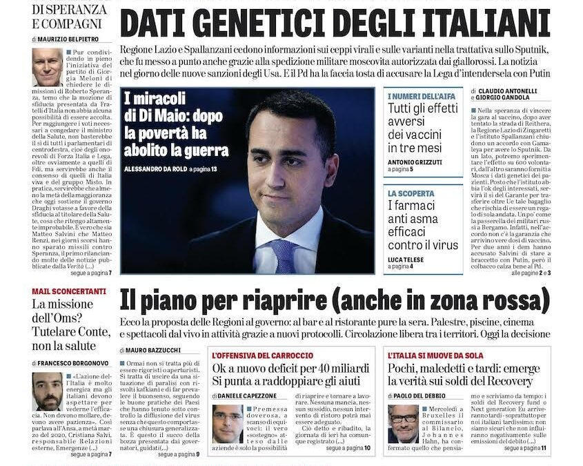 Oggi in edicola