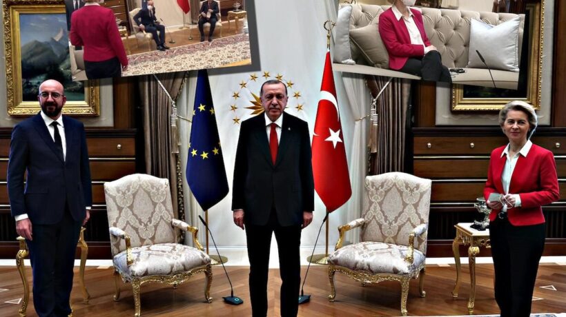 Ospitalità islamica per Ursula. Erdogan la lascia in piedi e umilia l’Ue davanti al mondo