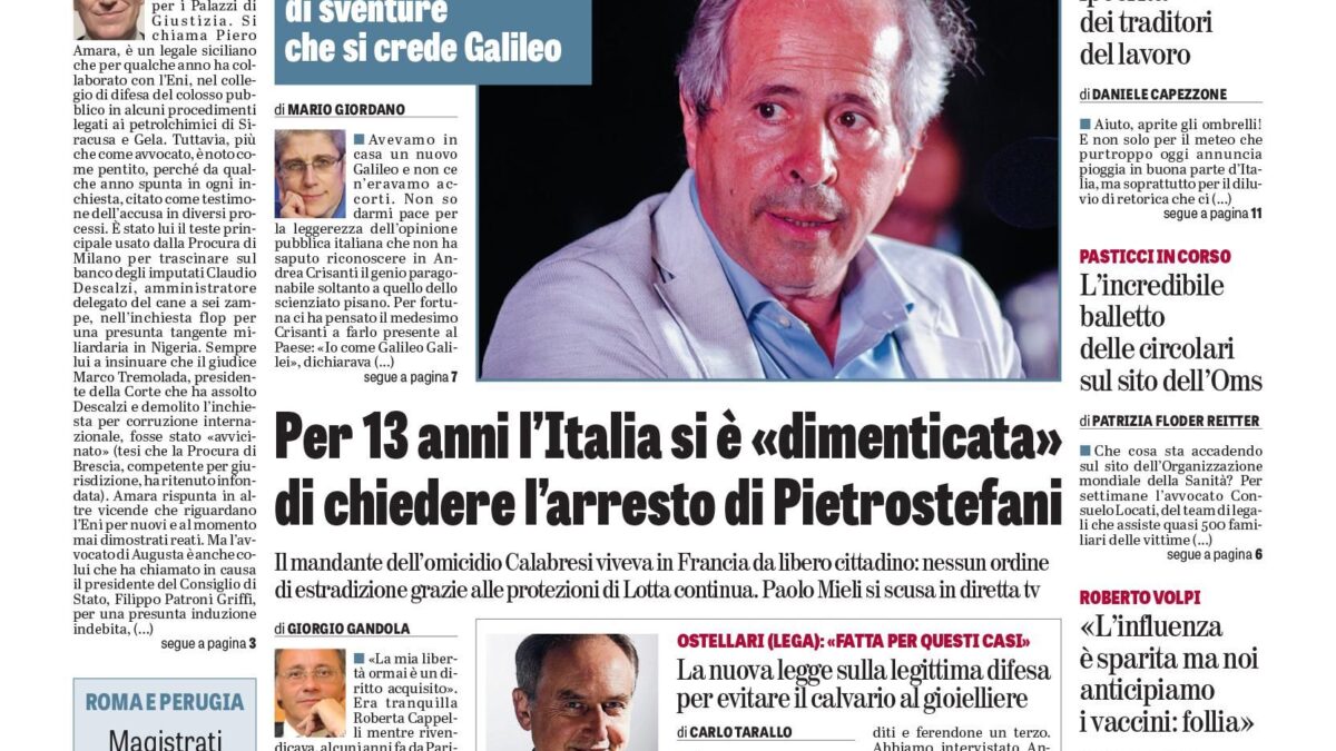 Oggi in edicola