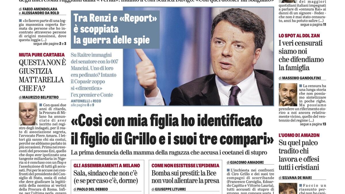 Oggi in edicola