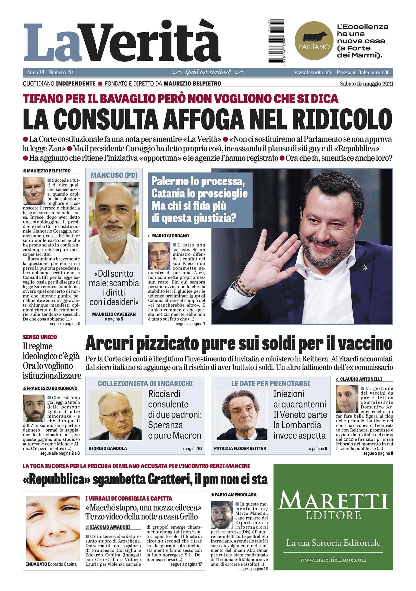 Oggi in edicola