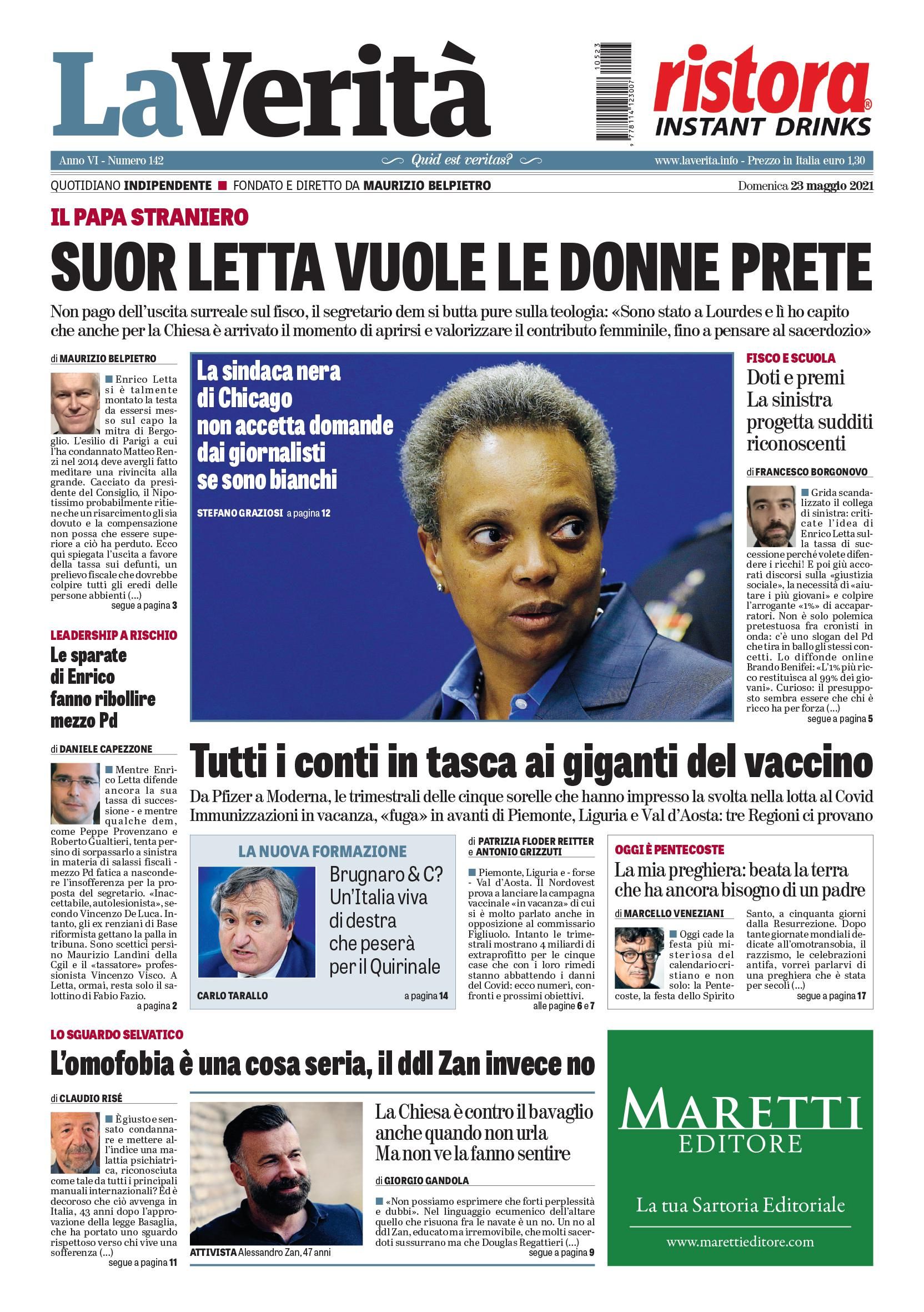 Oggi in edicola