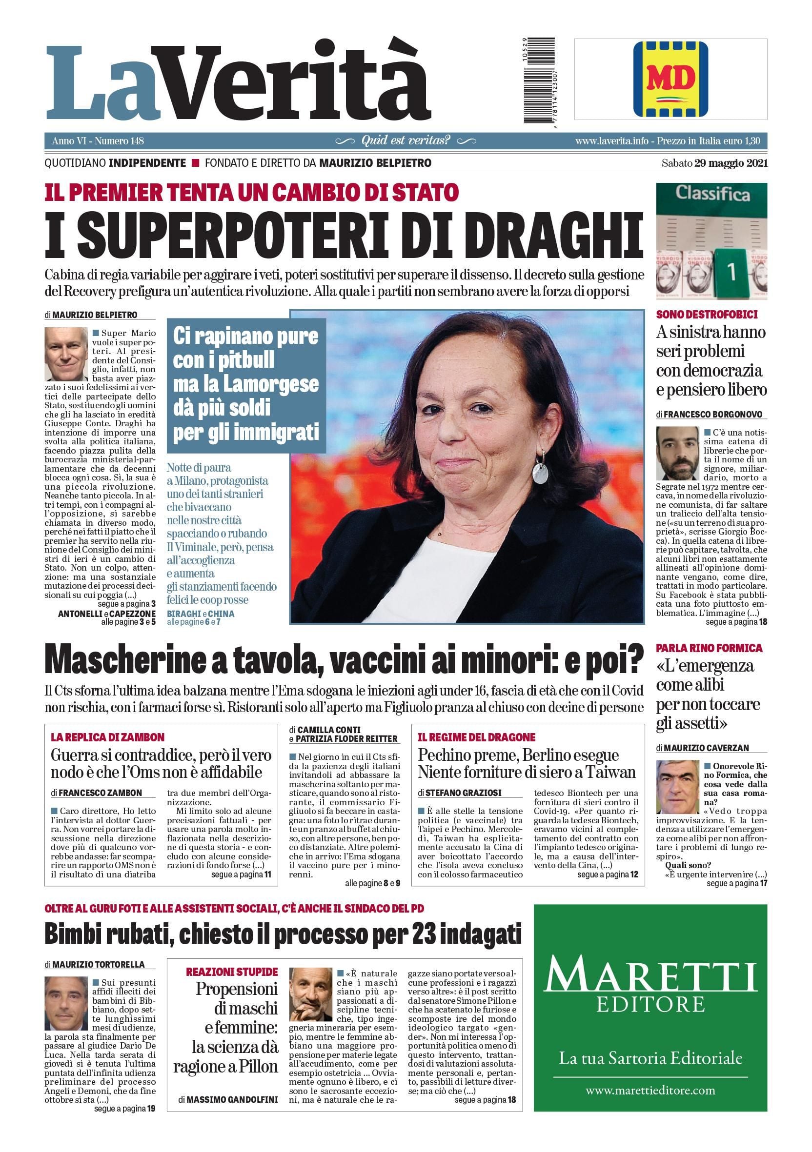 Oggi in edicola