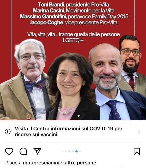 Omotransfobia, PV&F risponde a Cathy La Torre: «Discriminati e offesi dalla paladina delle discriminazioni»
