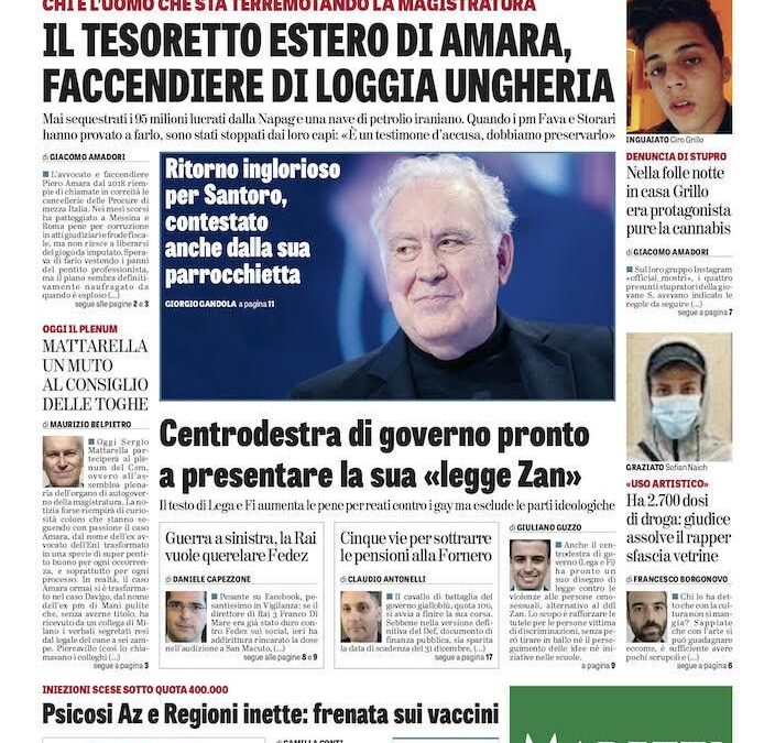 Oggi in edicola