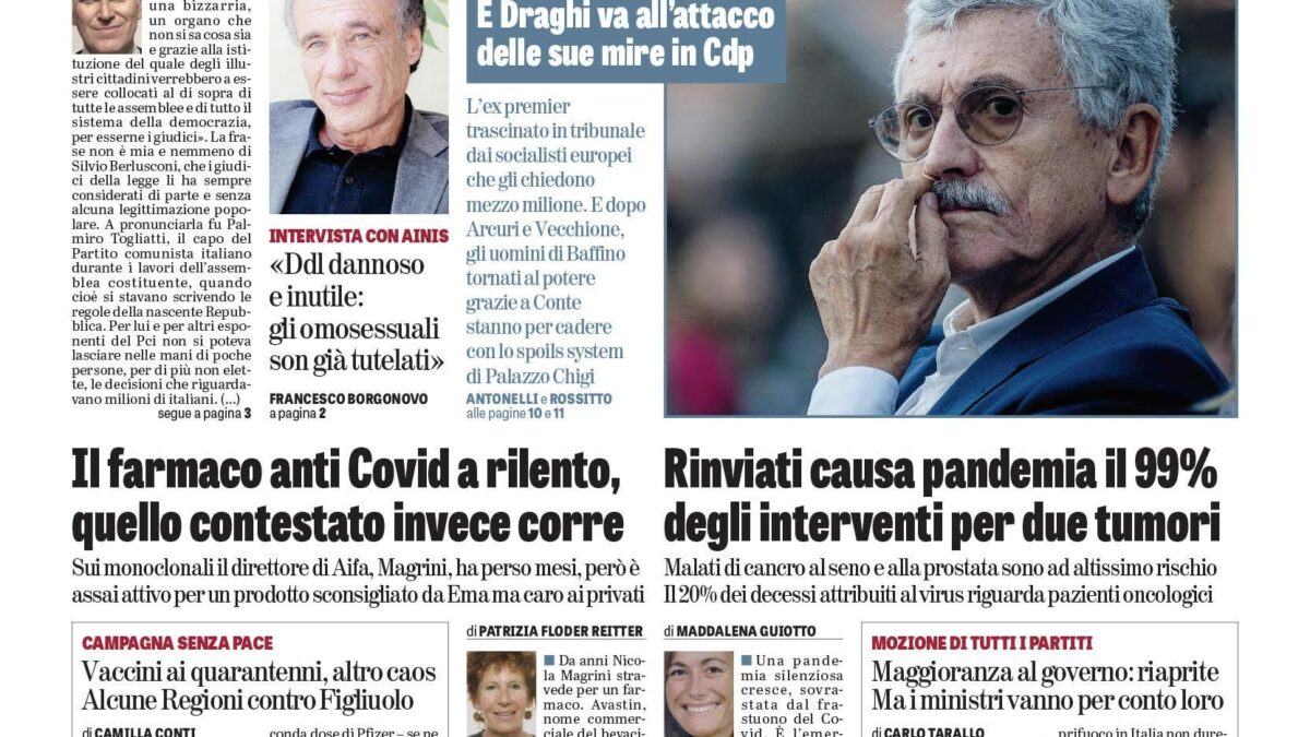 Oggi in edicola