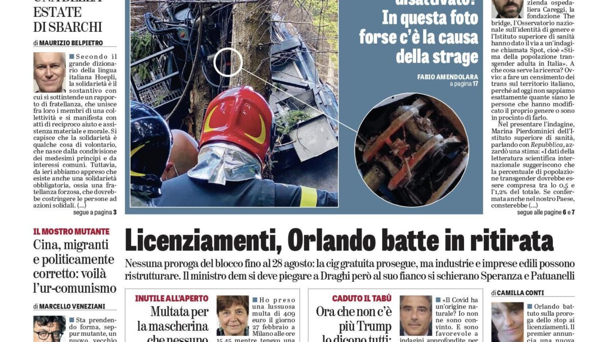 Oggi in edicola