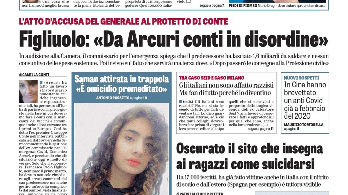 Oggi in edicola