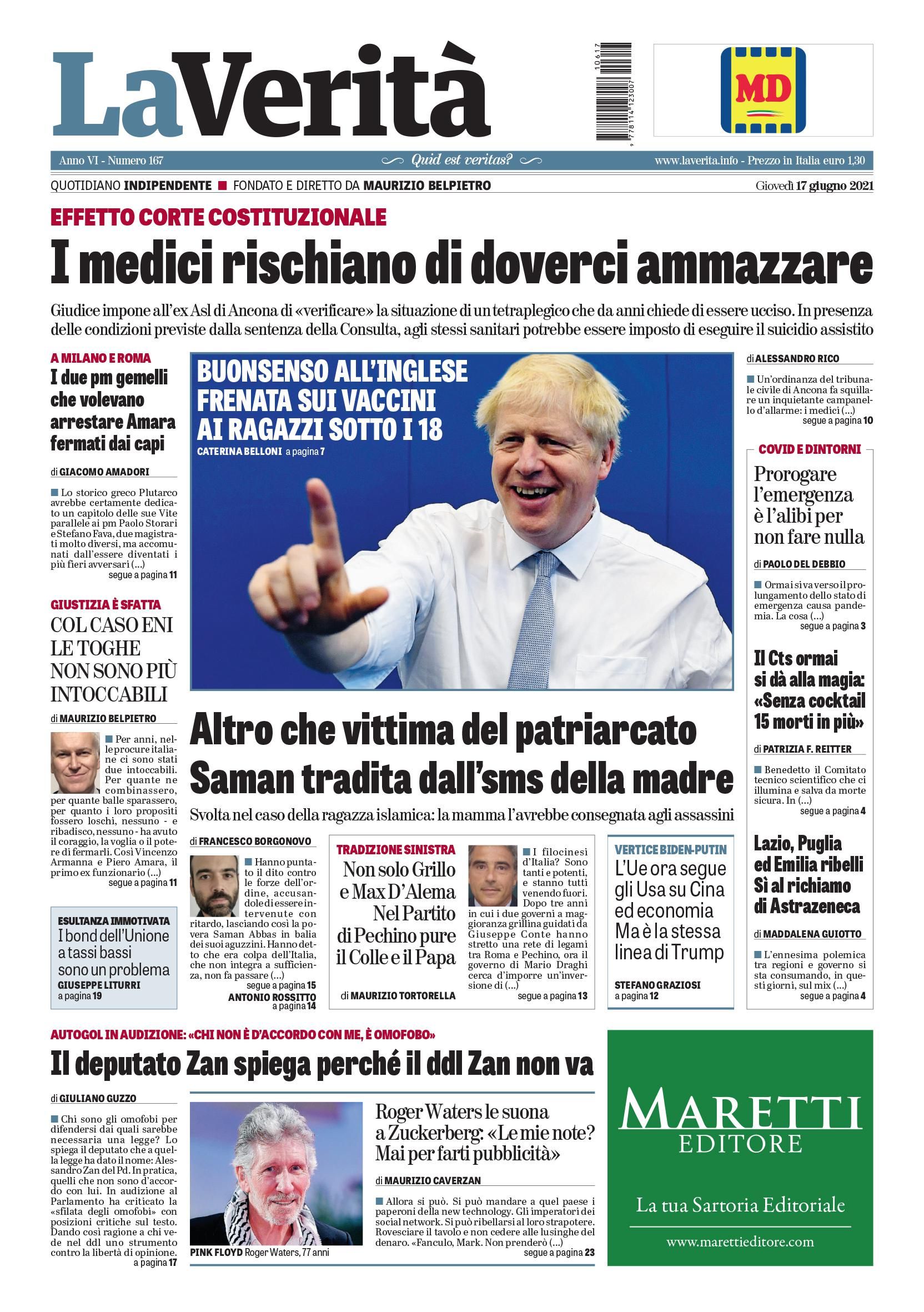 Oggi in edicola