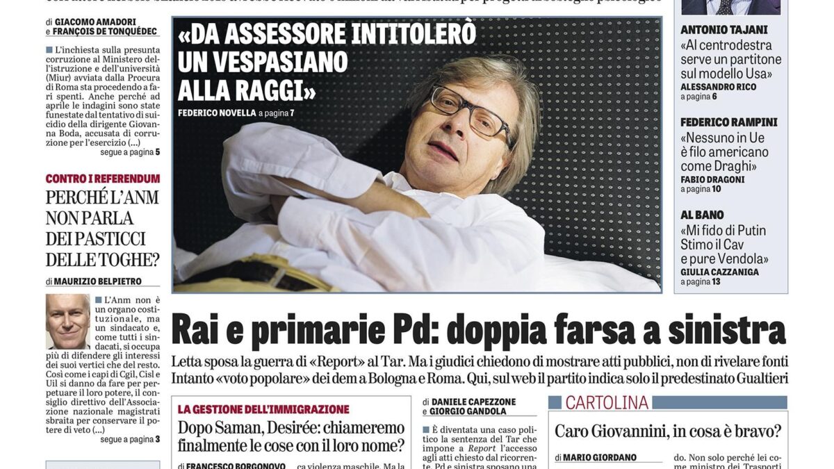 Oggi in edicola