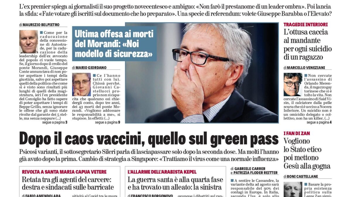 Oggi in edicola