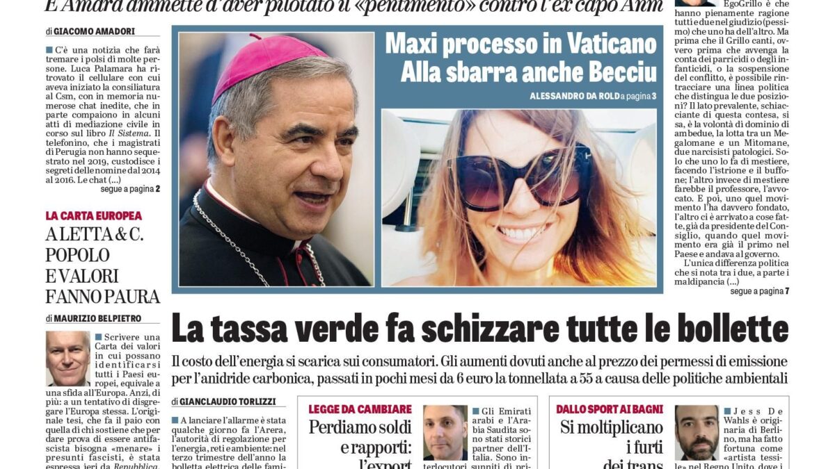 Oggi in edicola