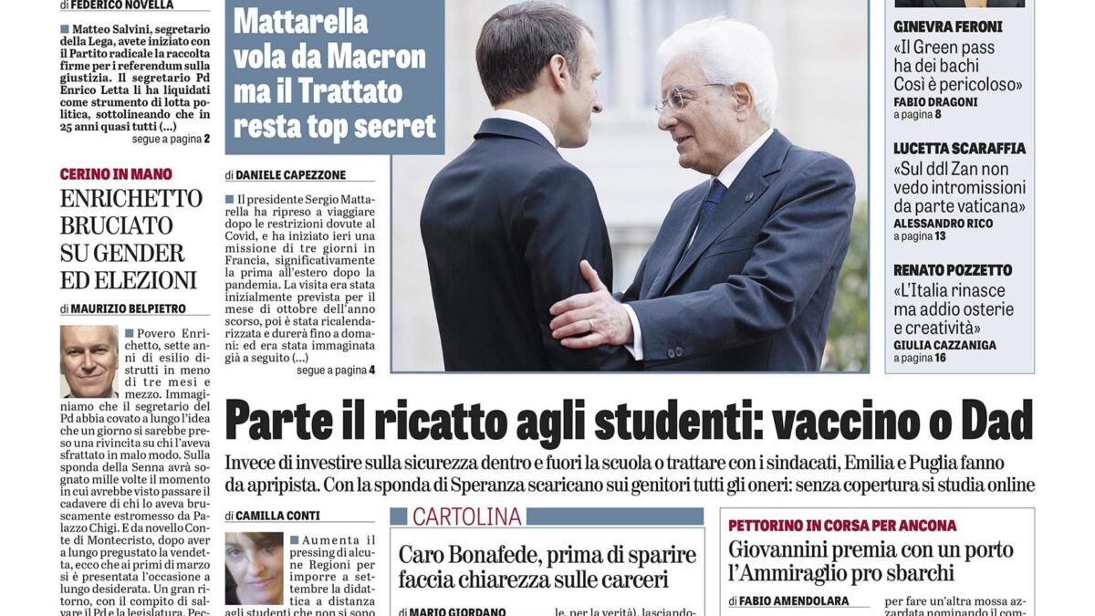 Oggi in edicola