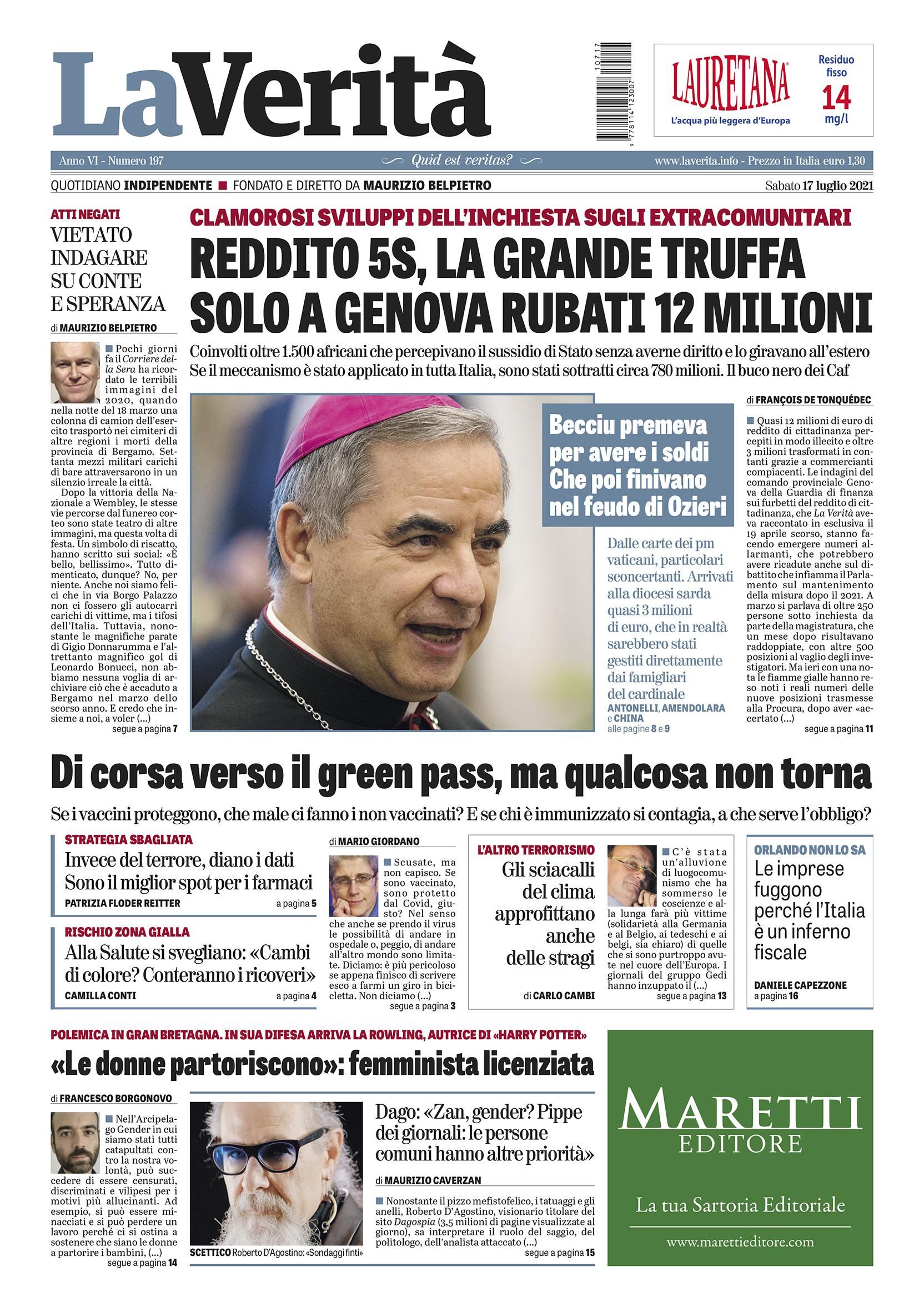 Oggi in edicola