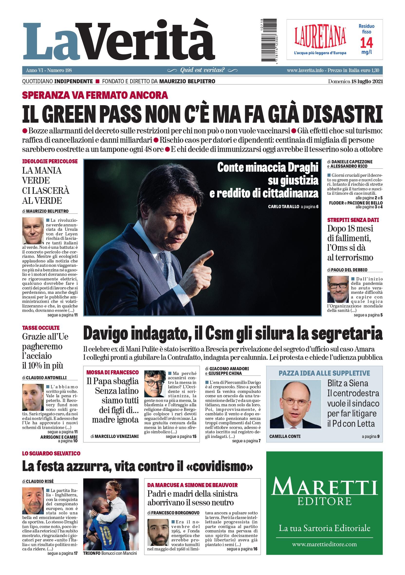 Oggi in edicola
