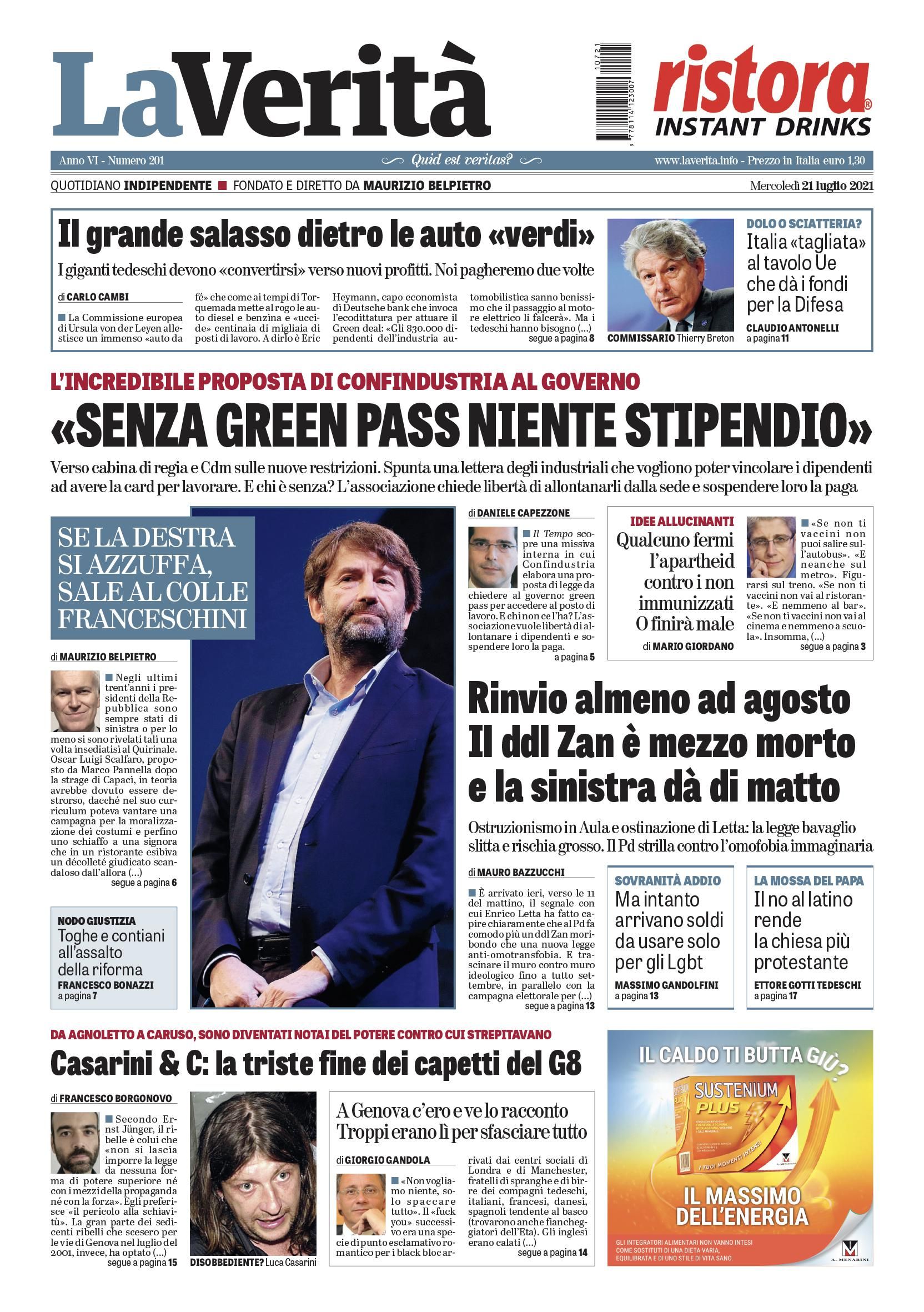 Oggi in edicola