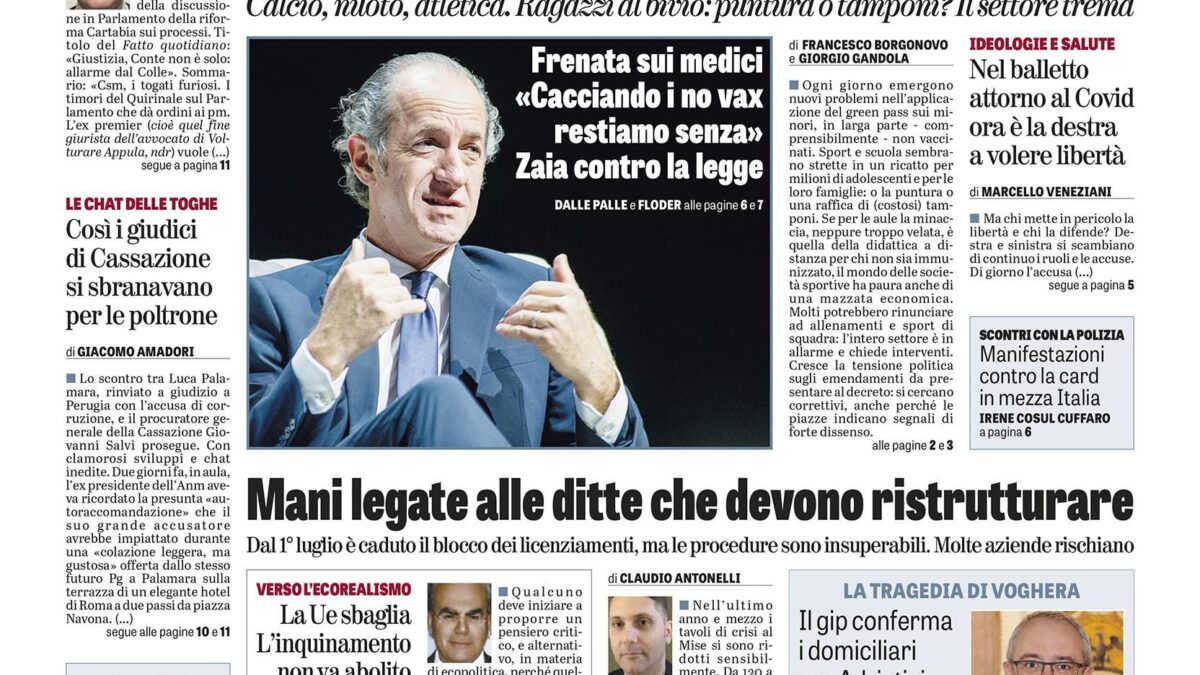 Oggi in edicola