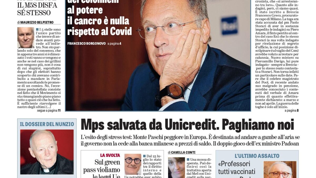 Oggi in edicola
