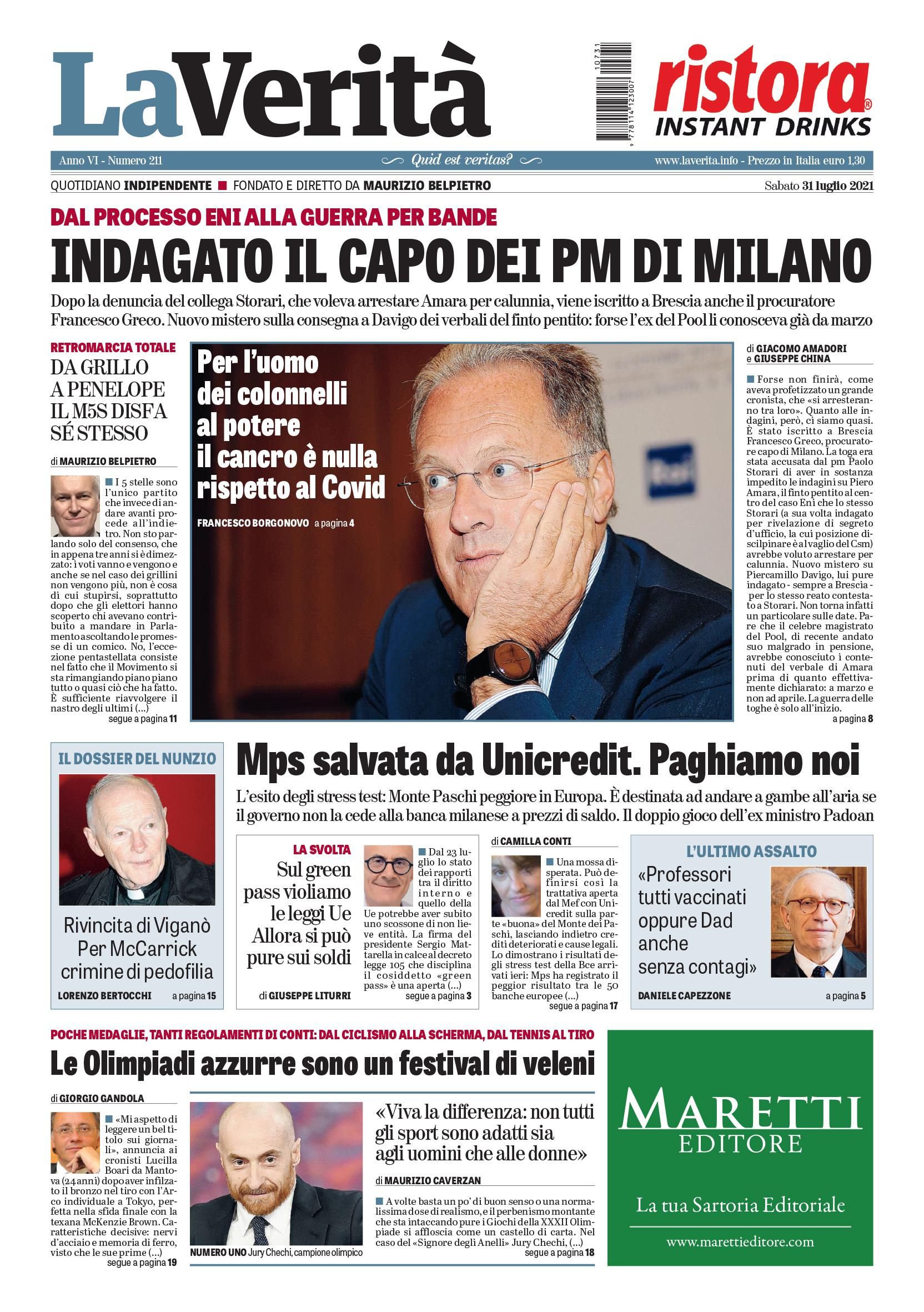Oggi in edicola