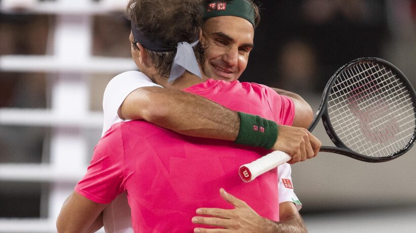 Roger Federer e Rafa Nadal (Ansa)