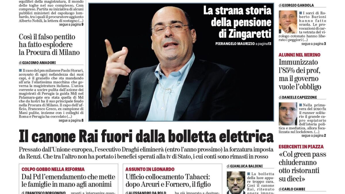 Oggi in edicola