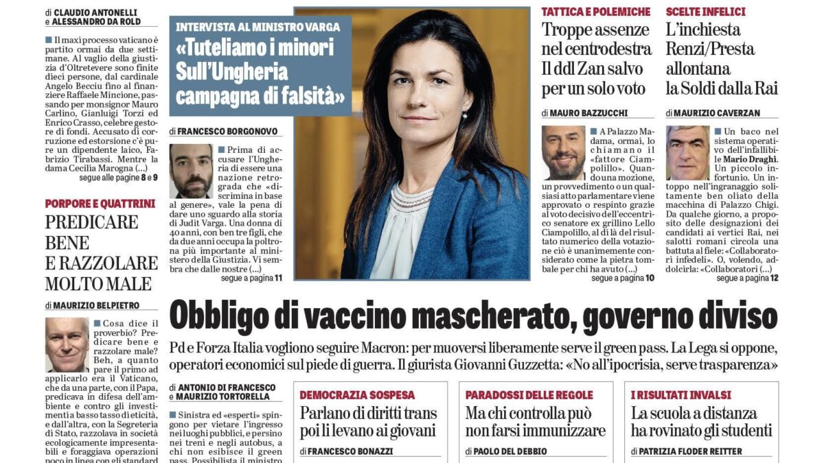 Oggi in edicola