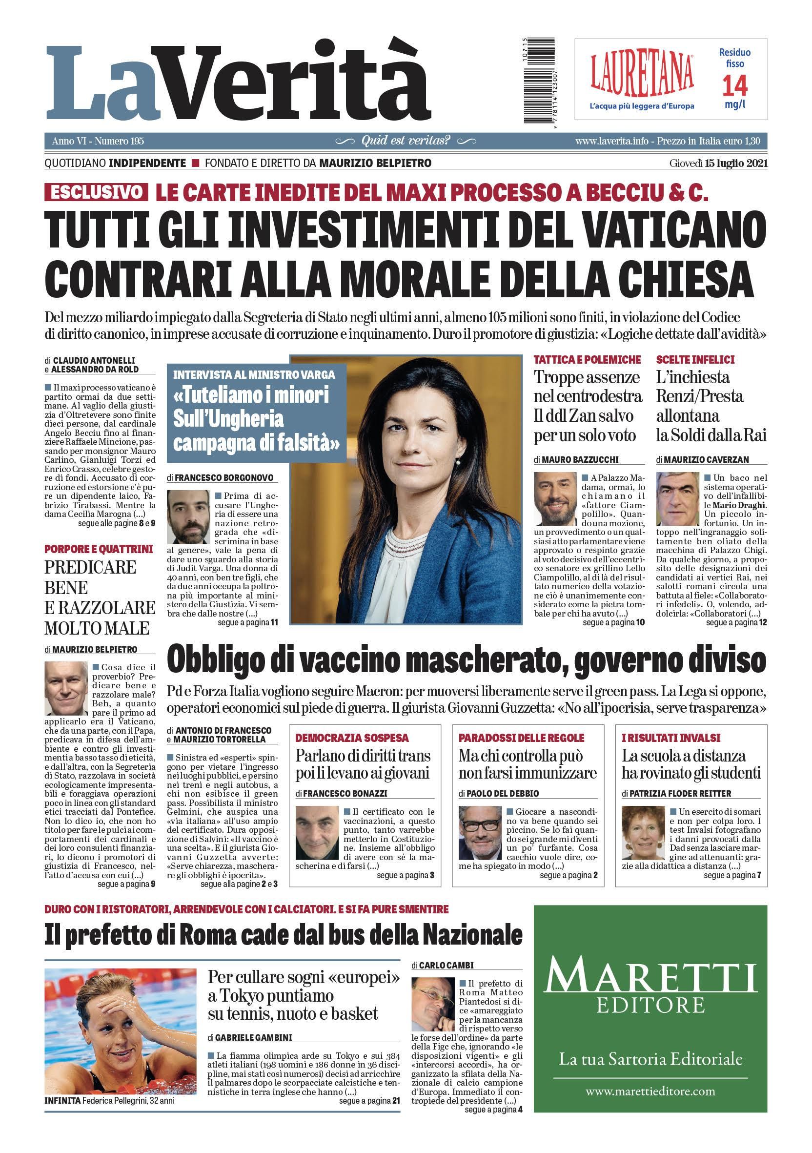 Oggi in edicola