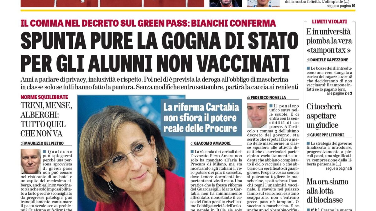 Oggi in edicola