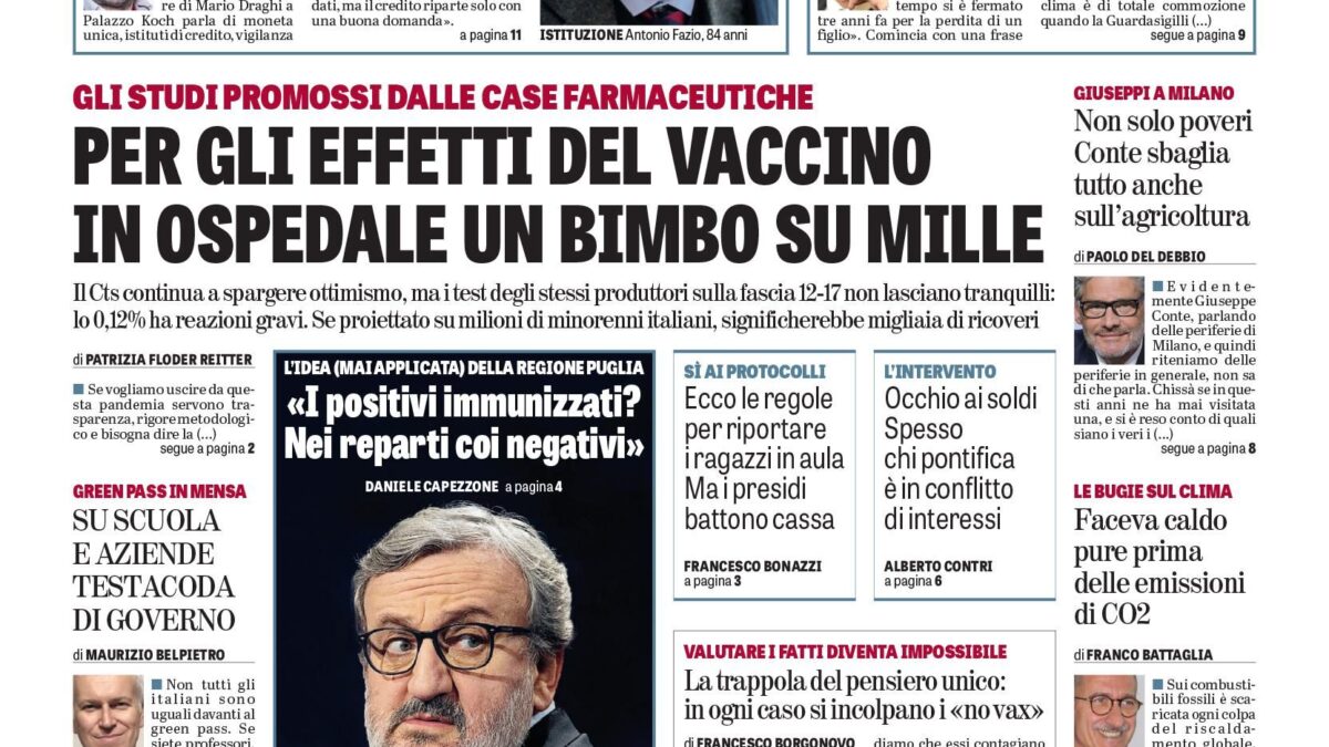 Oggi in edicola