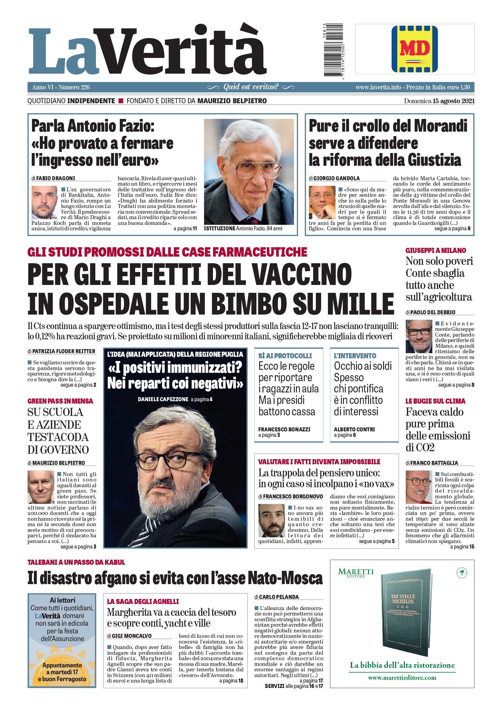 Oggi in edicola