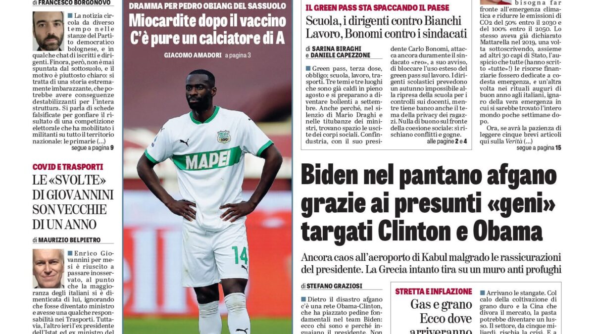 Oggi in edicola