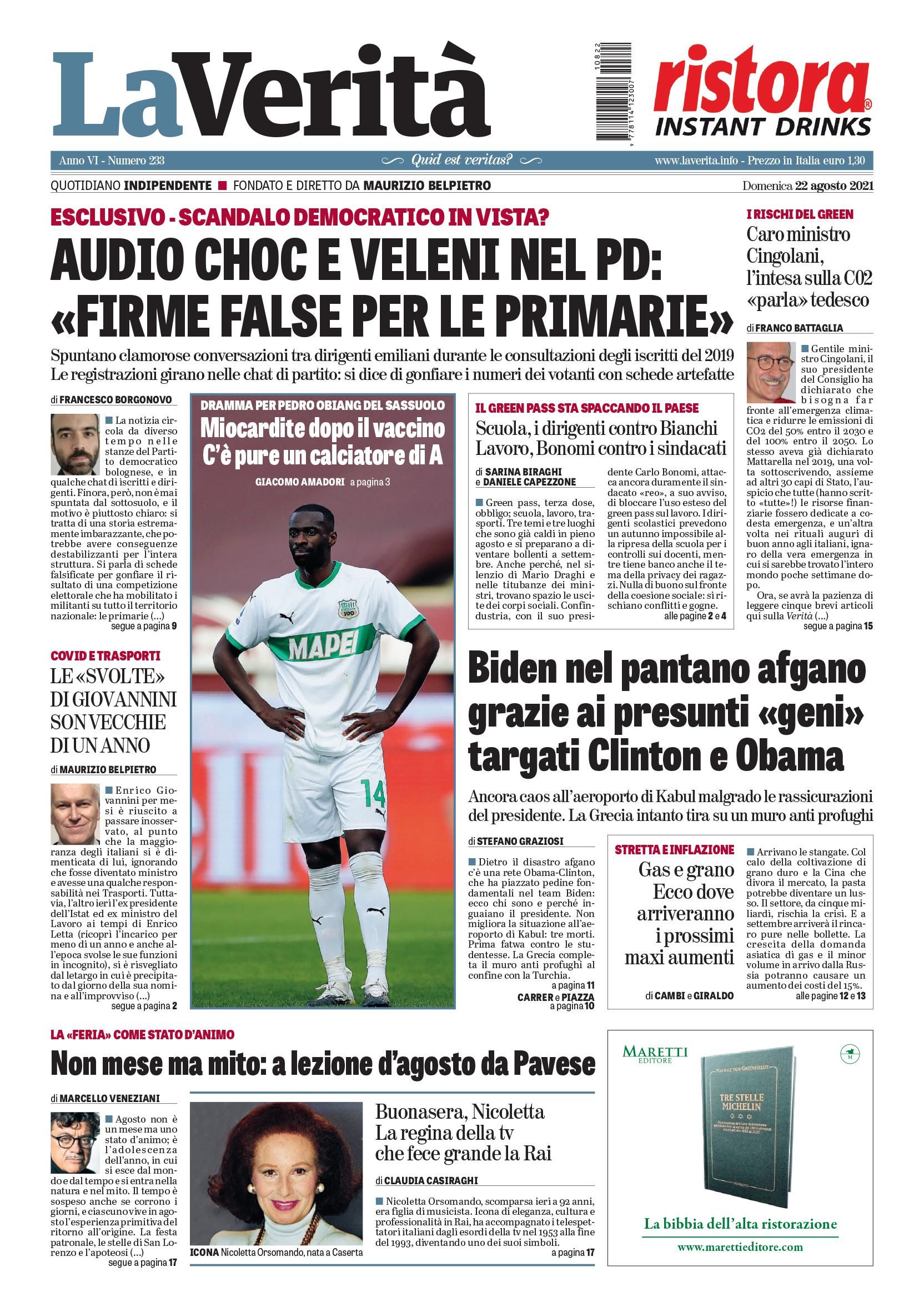 Oggi in edicola