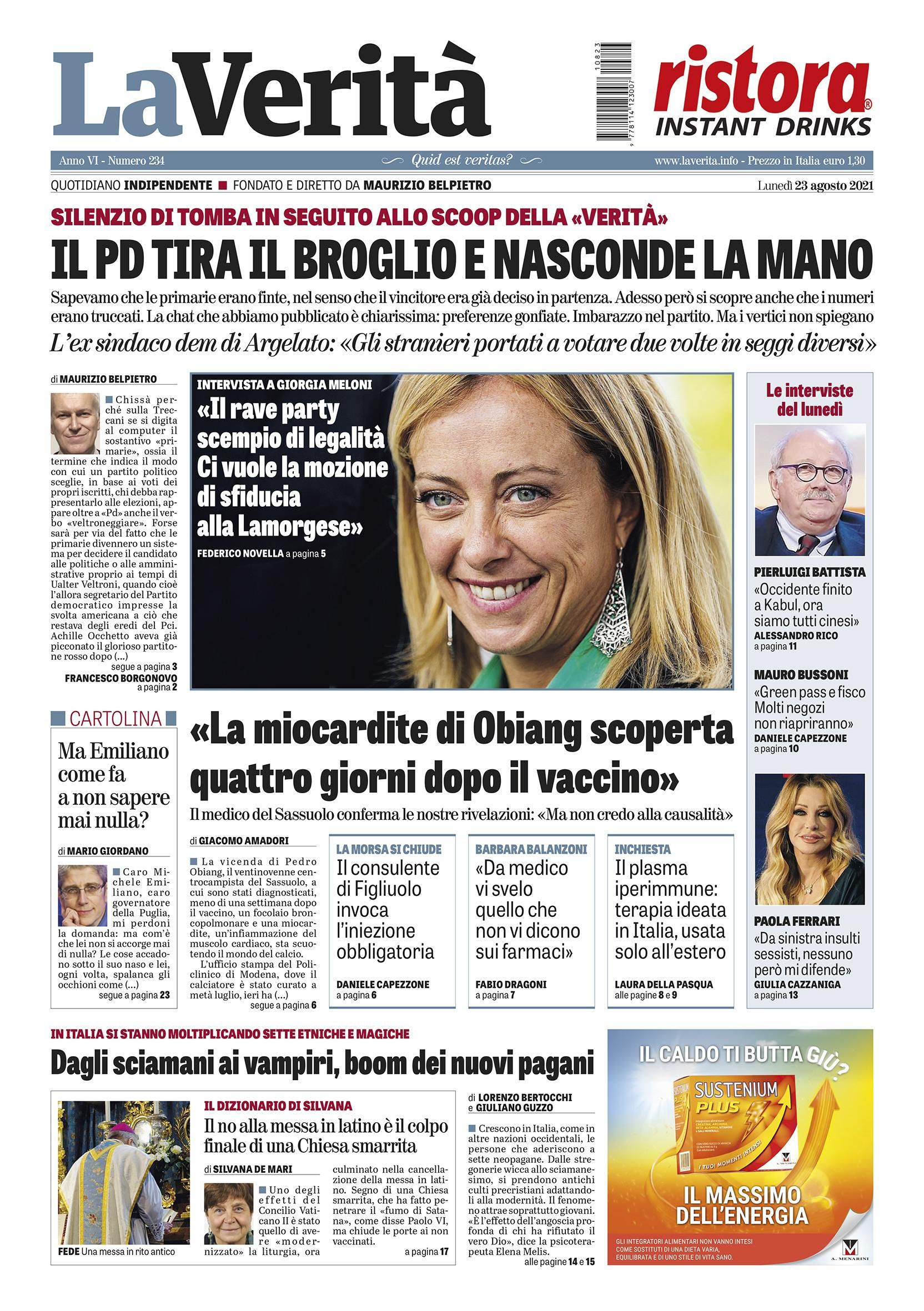 Oggi in edicola