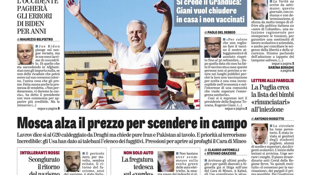 Oggi in edicola