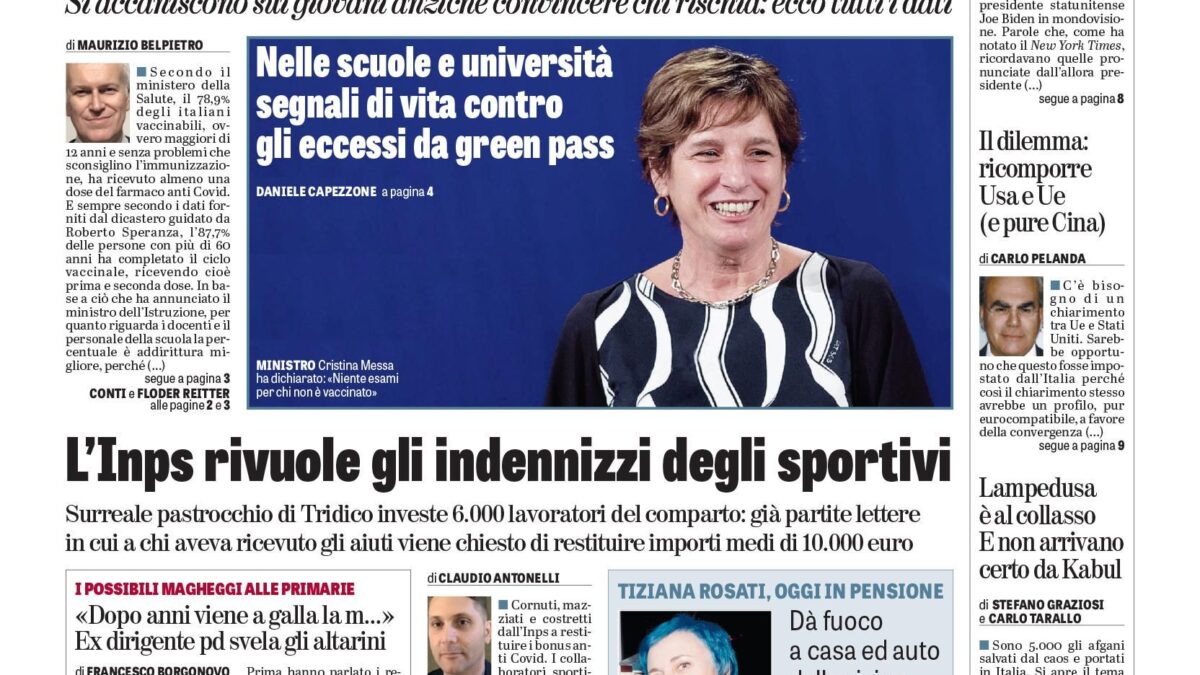 Oggi in edicola