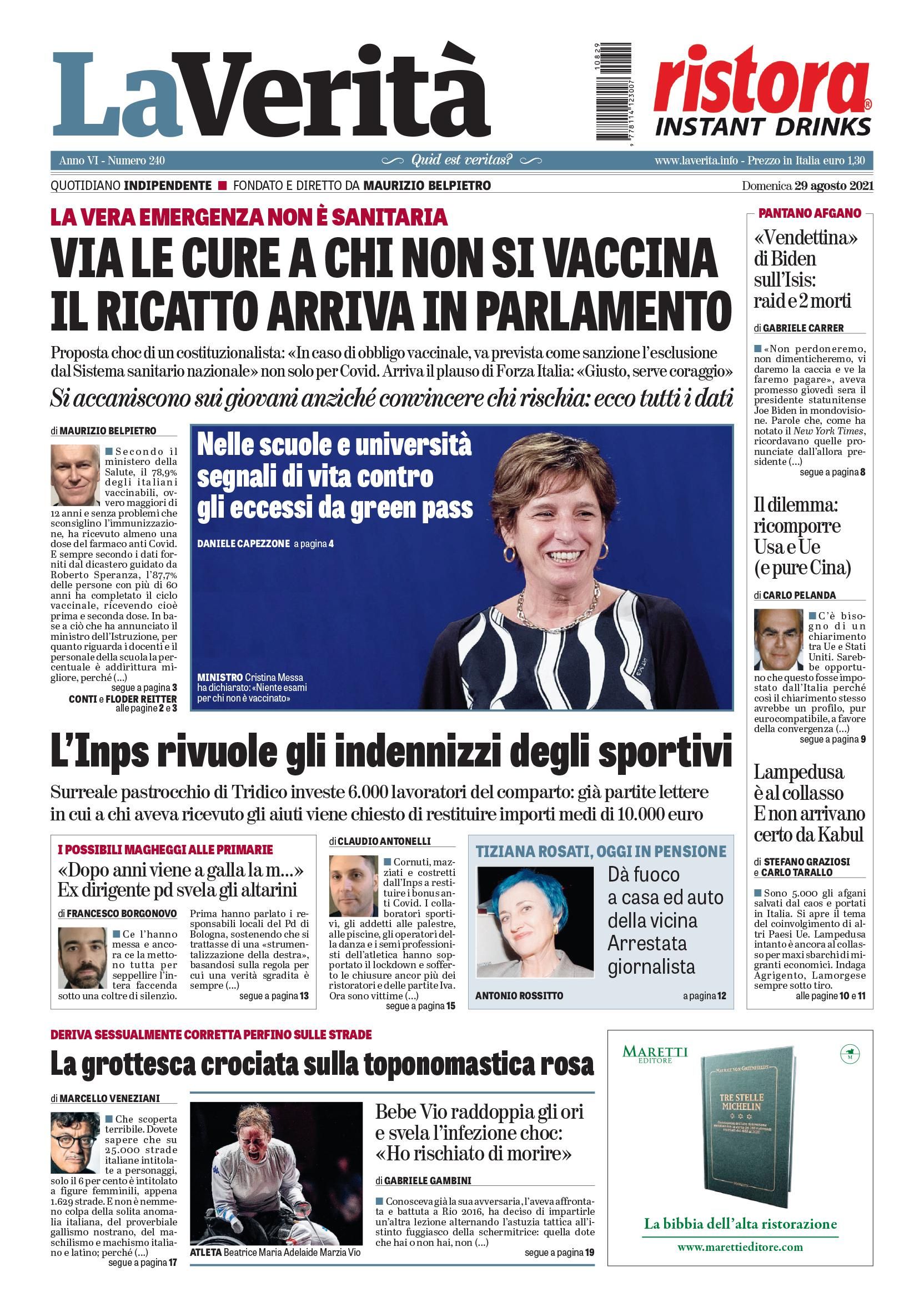 Oggi in edicola