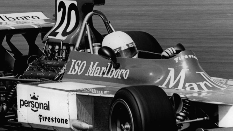 Arturo Merzario al volante della Iso-Marlboro nel 1974 (Getty Images)