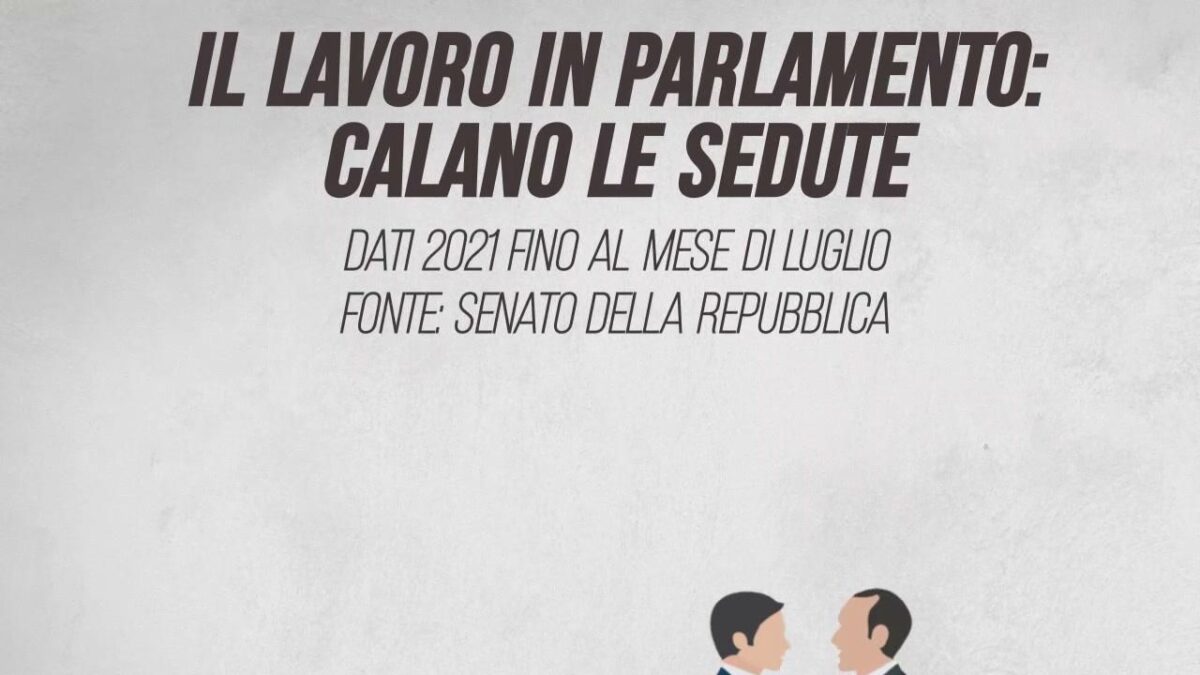 Il lavoro in Parlamento: calano le sedute