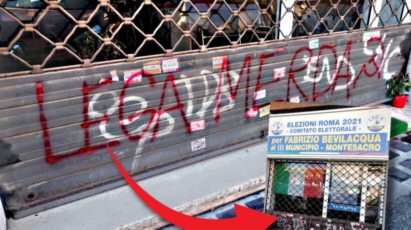 Roma: vandalizzata una sezione della Lega