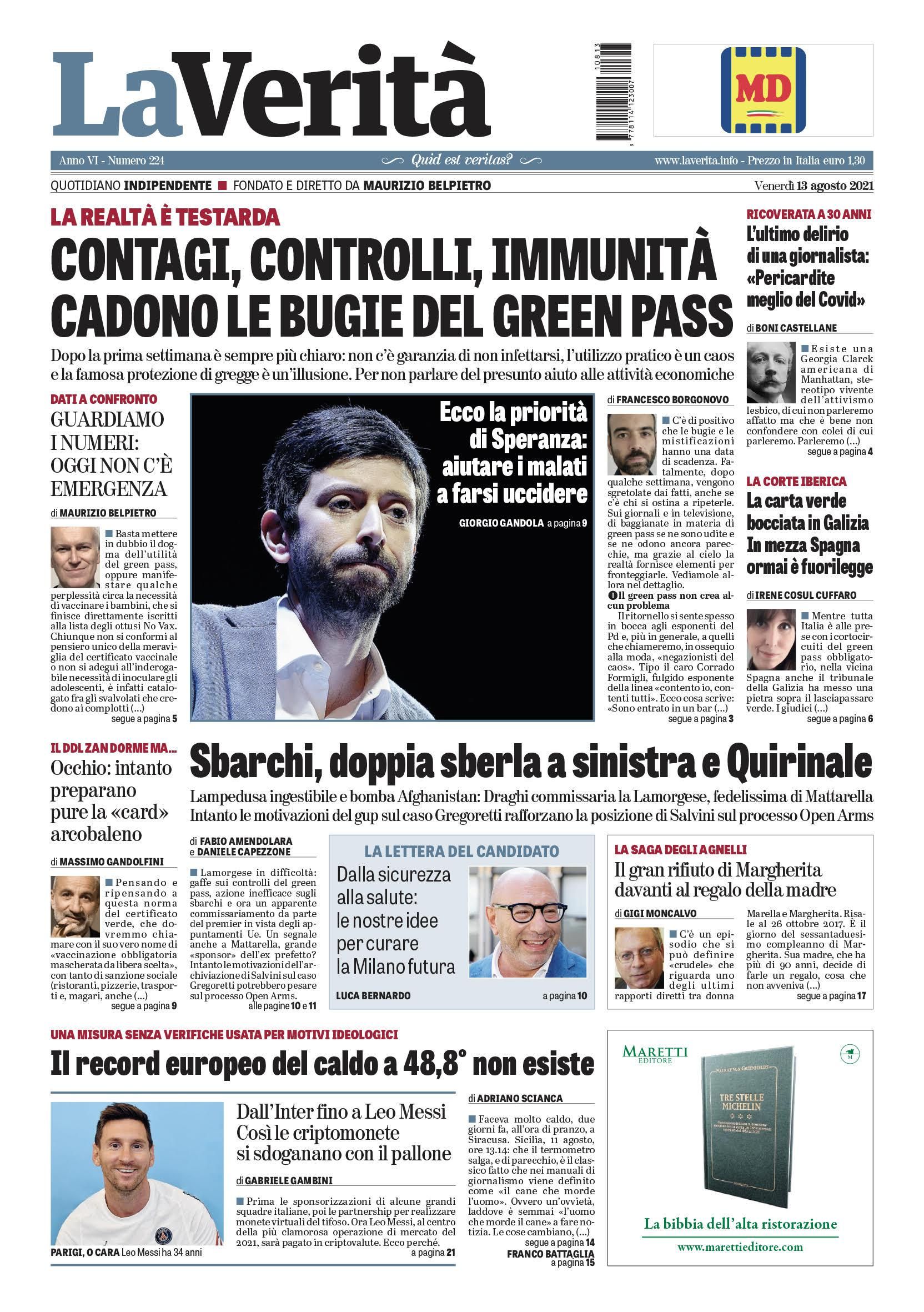 Oggi in edicola