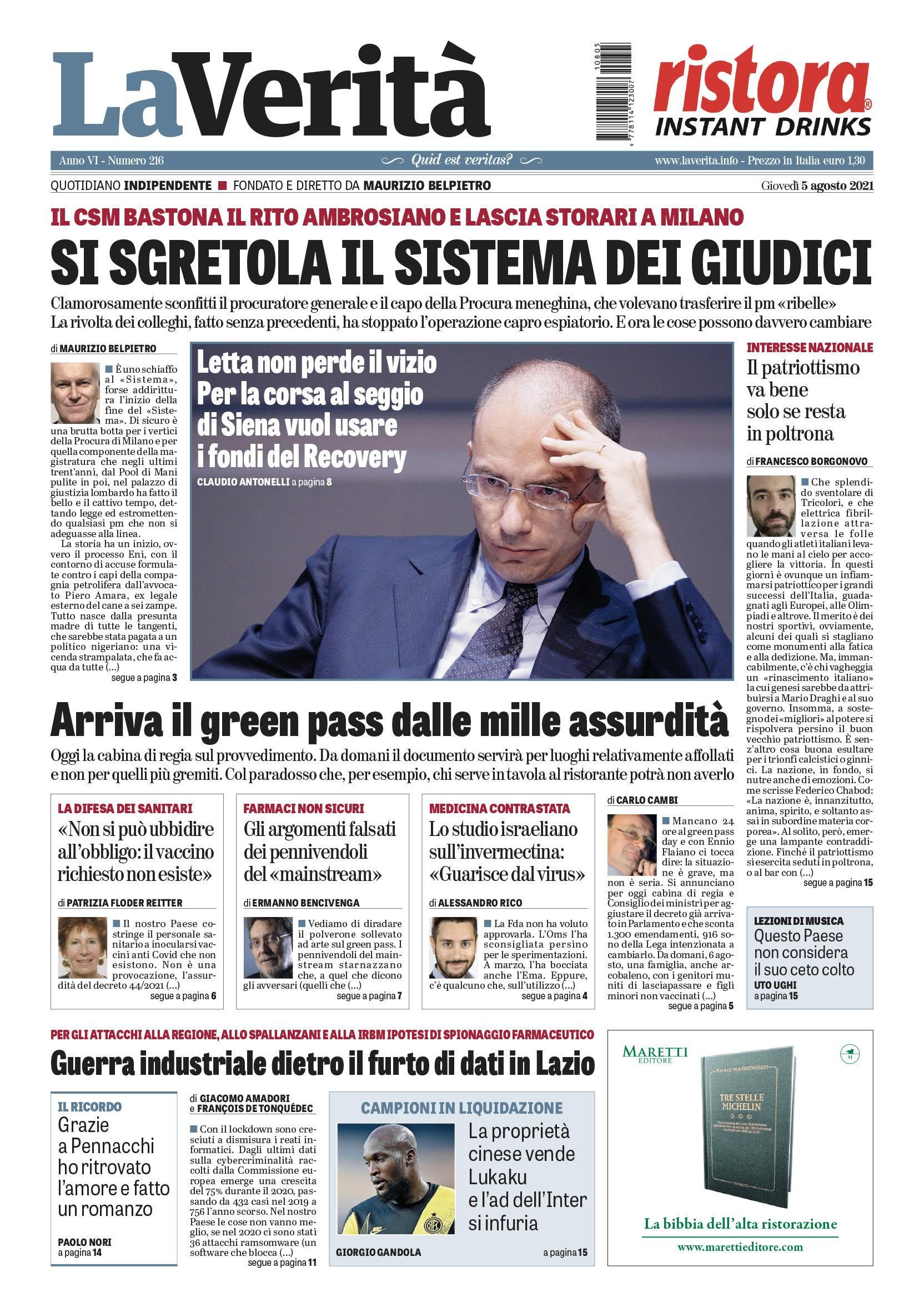 Oggi in edicola